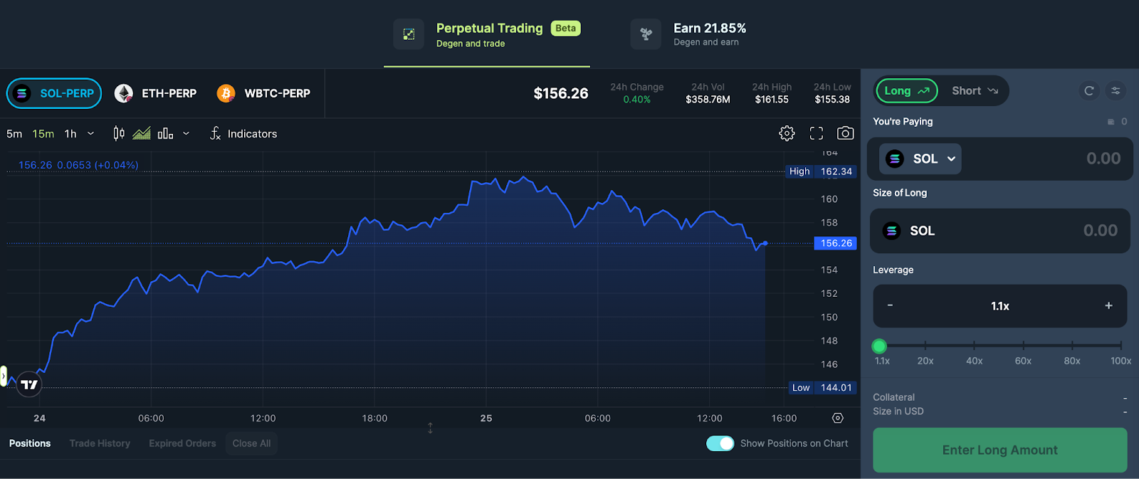 Tính năng Perpetual Trading của Jupiter