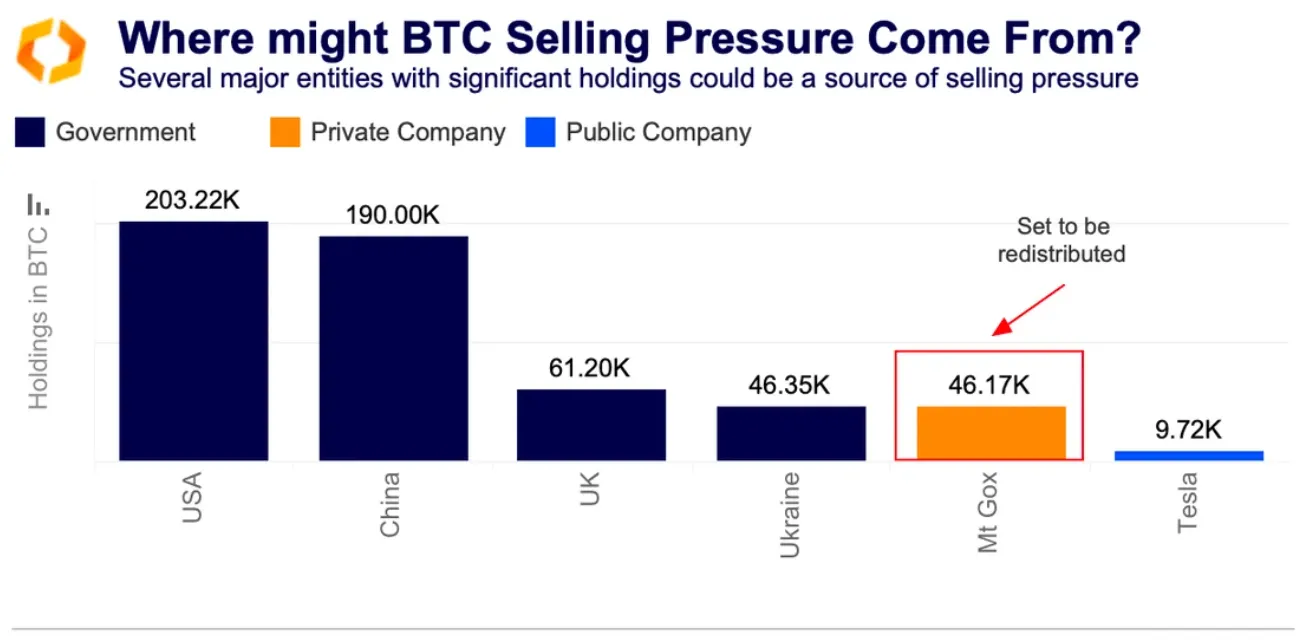 Áp lực bán tiềm năng của các tổ chức lớn nắm giữ BTC - theo Kaiko