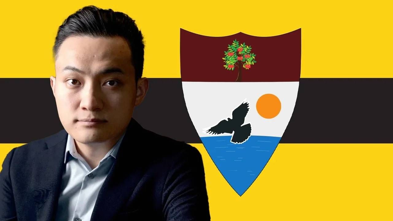 Justin Sun được bầu làm Thủ tướng của tiểu vương quốc Liberland (quốc huy đất nước này ở bên phải)