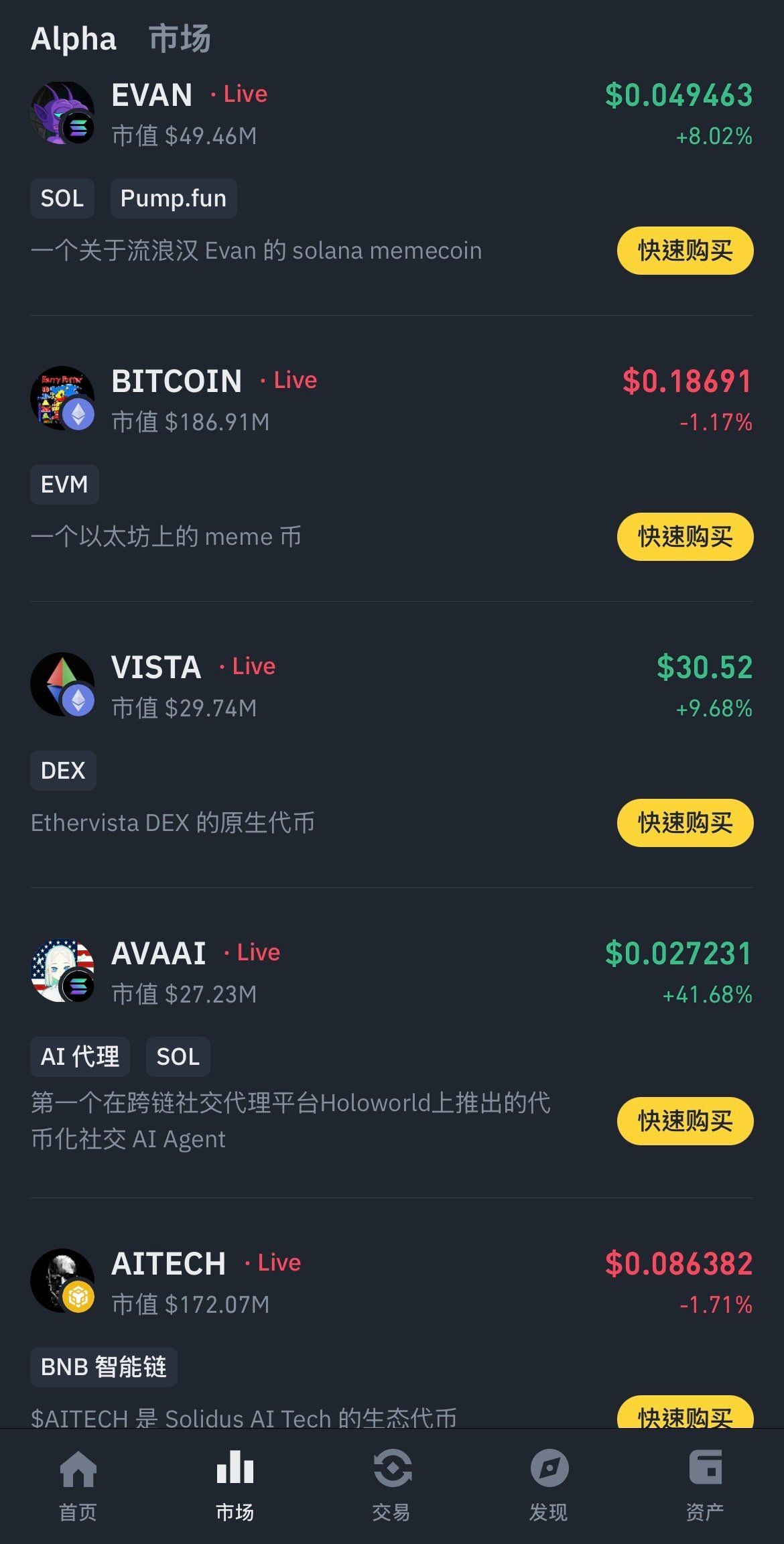 Thông tin về các dự án nằm trong Batch 7 của Binance Alpha