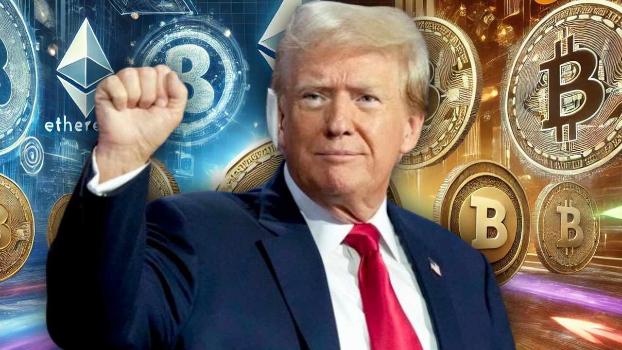 Hình minh họa ông Donald Trump và Crypto