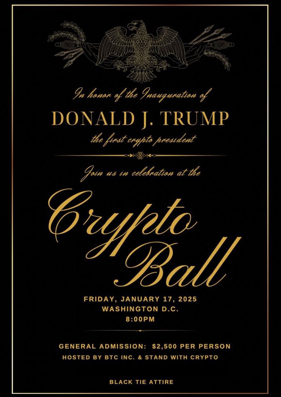 Tổng thống Trump sẽ tổ chức sự kiện mang tên Crypto Ball vào ngày 18/01/2025 - theo giờ Việt Nam