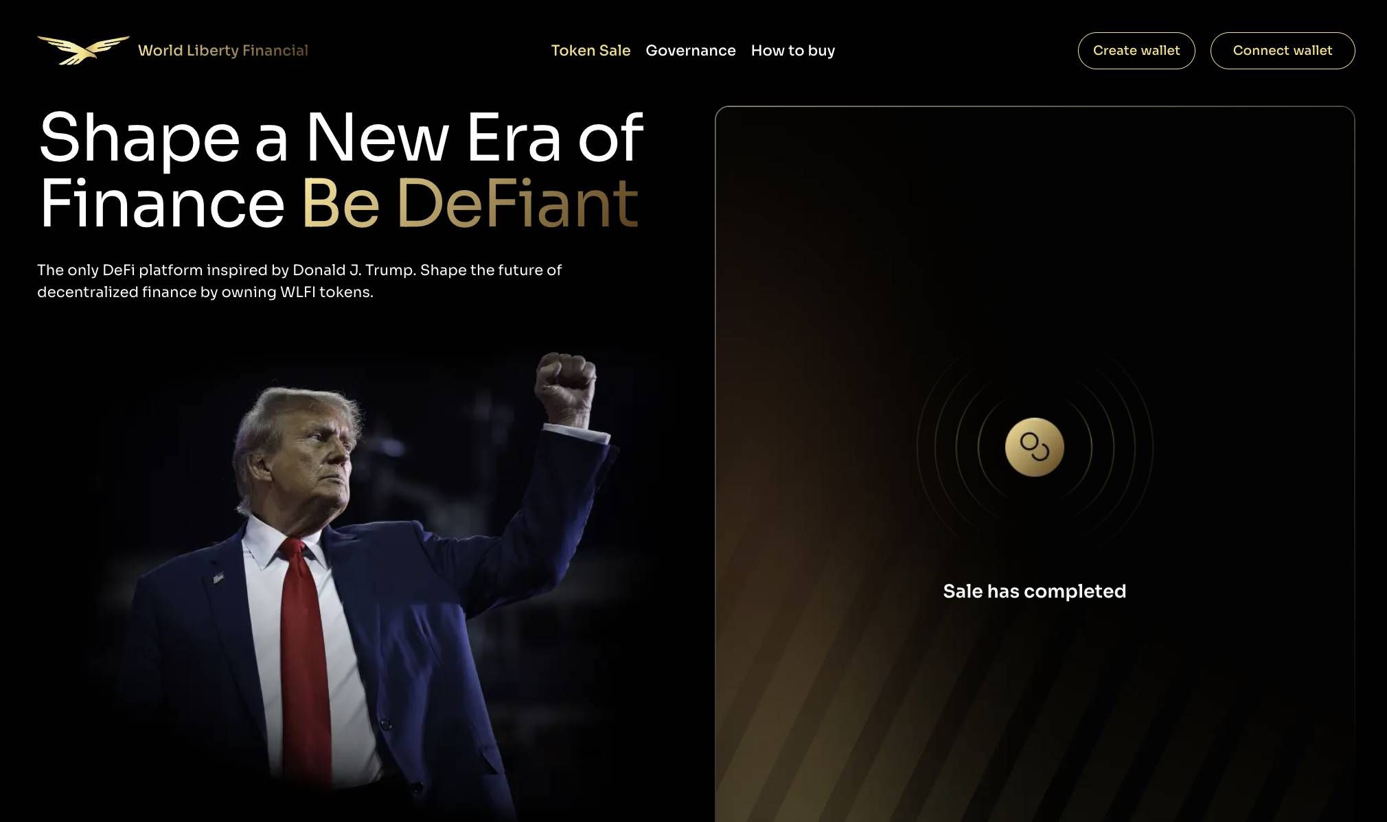 World Liberty Financial hoàn tất việc mở bán token - nguồn: Website dự án