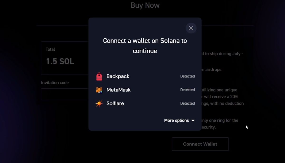 Connect wallet