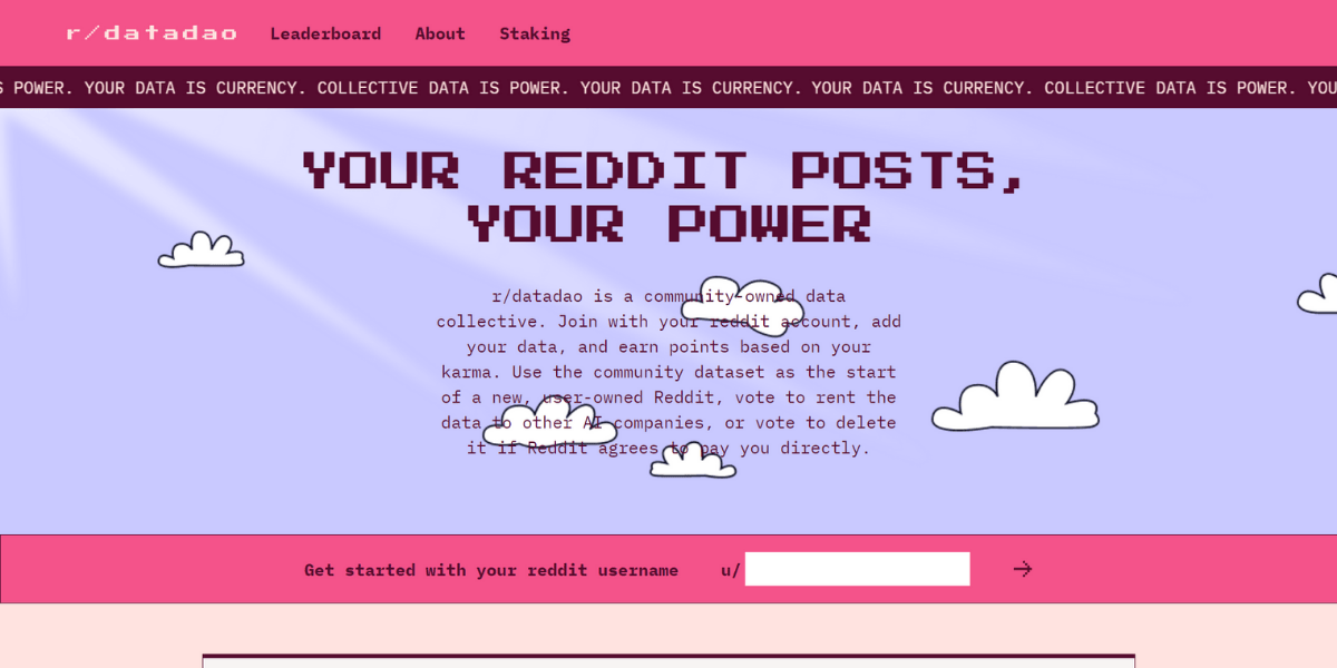 r/datadao cho phép người dùng sở hữu dữ liệu Reddit của họ