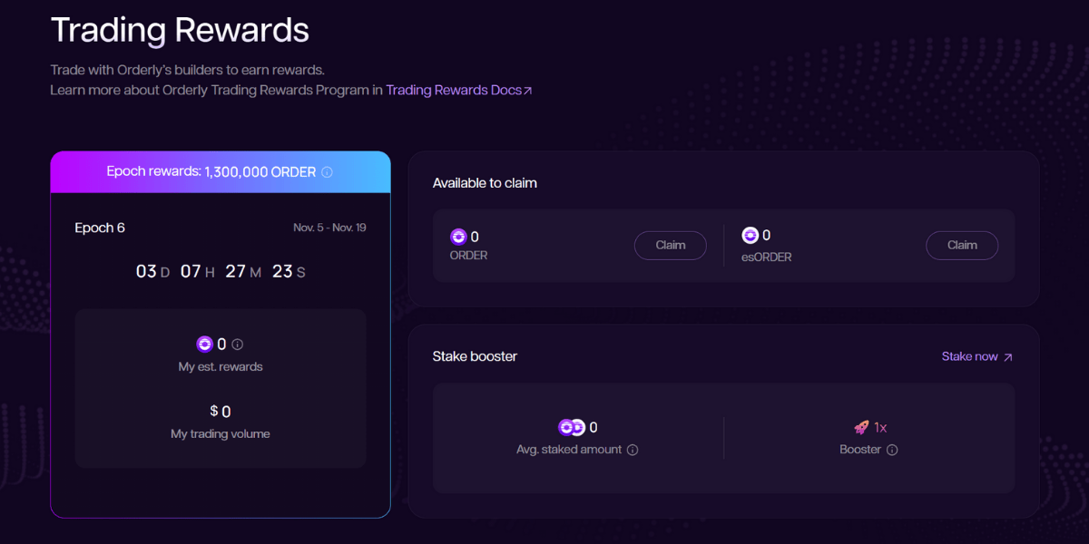 Chiến dịch Trading Rewards của Orderly Network