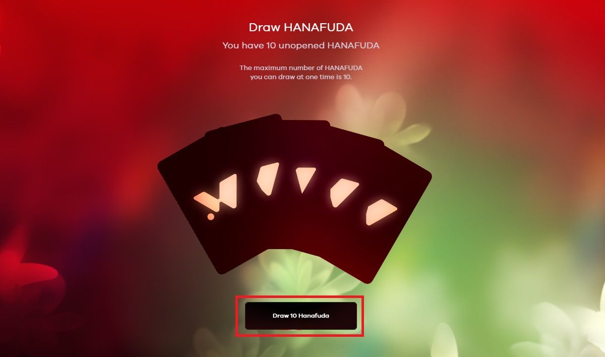 Chọn Draw 10 Hanafuda