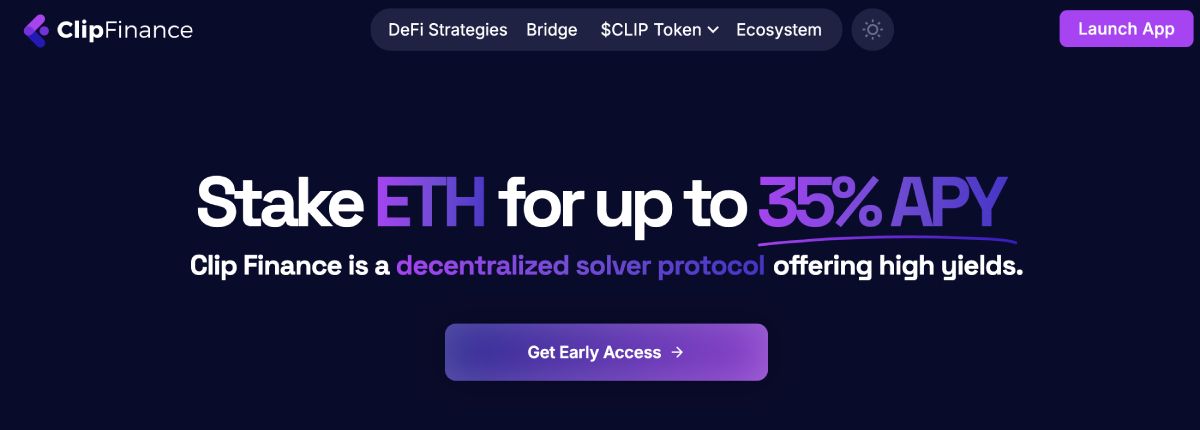 Giao diện website của Clip Finance