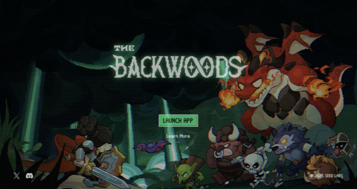 Giao diện game trên website của Backwoods