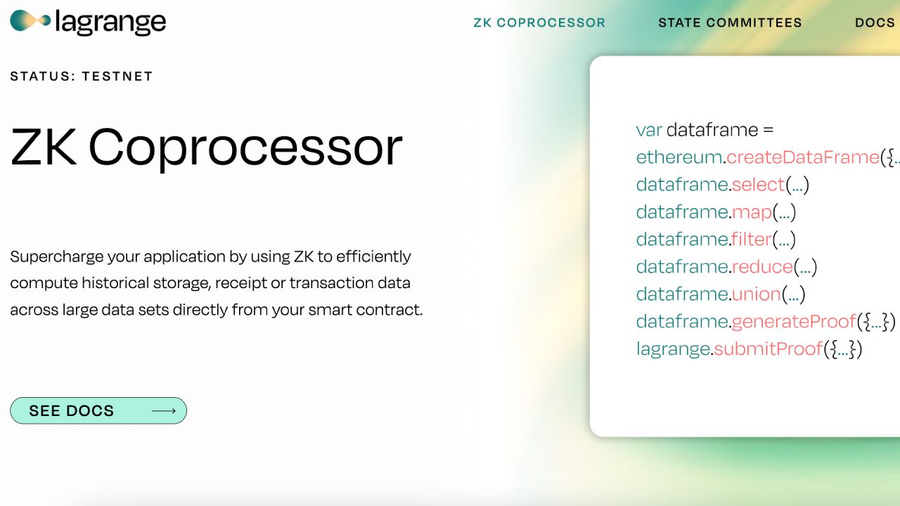 Giao diện sản phẩm ZK Coprocessor