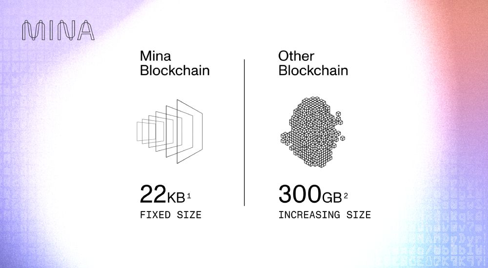 Mina là blockchain nhỏ hơn rất nhiều so với các Layer 1 khác