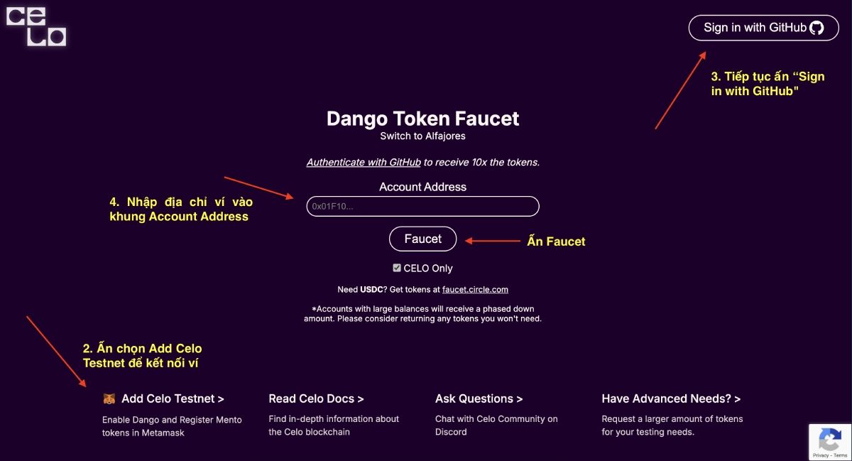 Giao diện Faucet