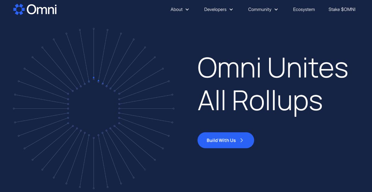 Giao diện website của Omni Network