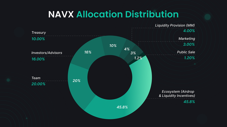 Biểu đồ phân bổ token NAVX