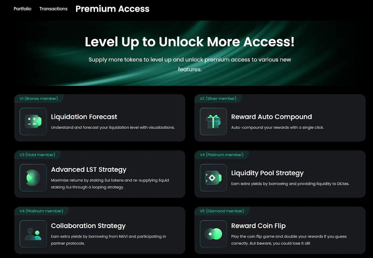 Giao diện Premium Access