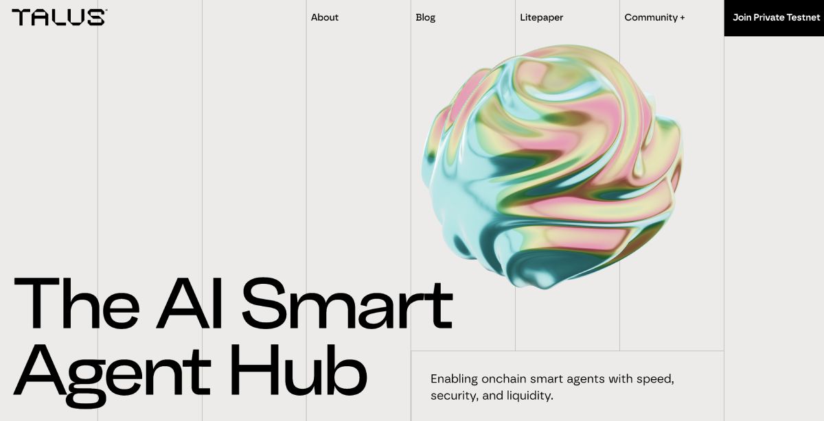 Giao diện website của Talus Network