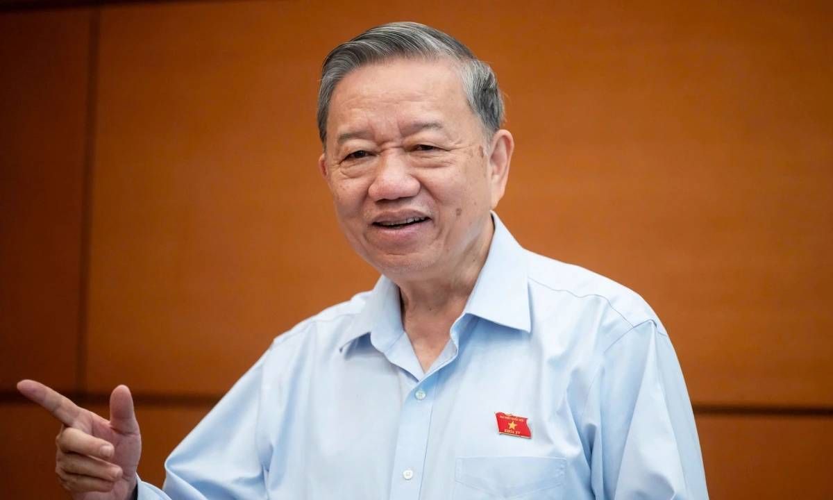 Tổng bí thư Tô Lâm trong buổi làm việc