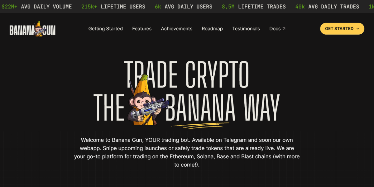 Banana Gun - Công cụ thay đổi phong cách trade crypto của bạn