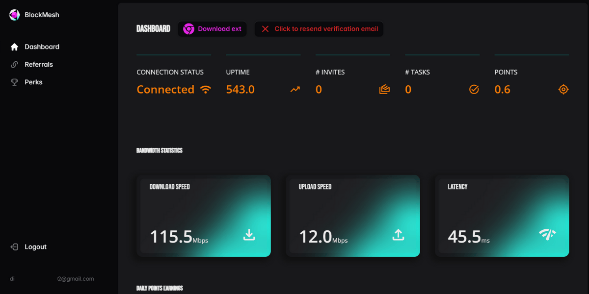 BlockMesh Dashboard