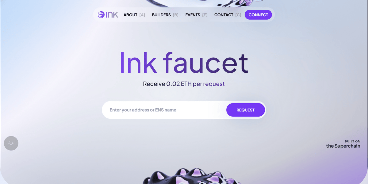 Faucet ETH trên mạng Ink Sepolia