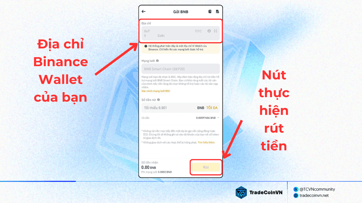 Rút tài sản từ sàn Binance sang Binance Wallet