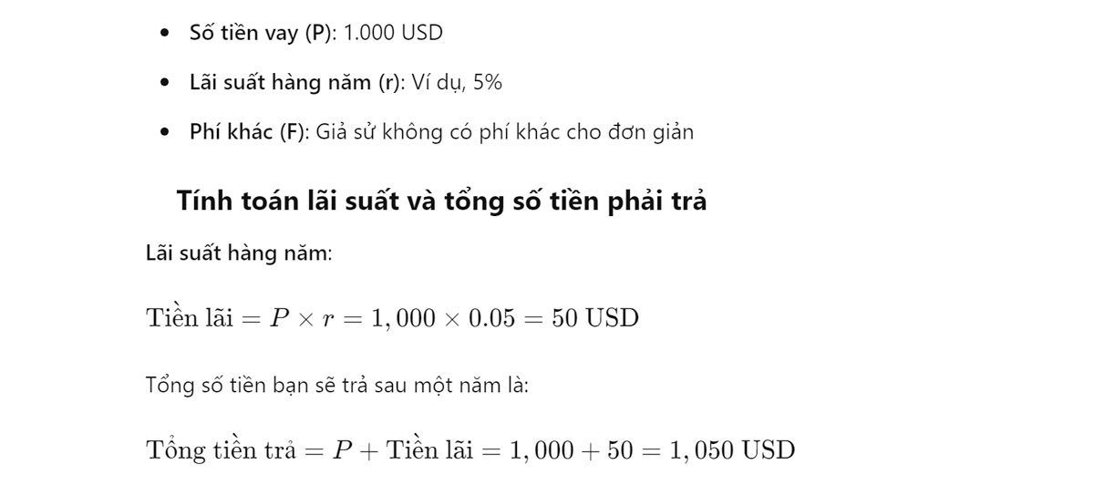 Cách tính APR chi tiết