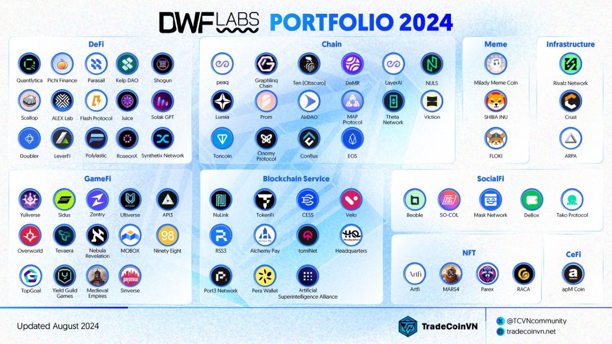 Portfolio của DWF Labs