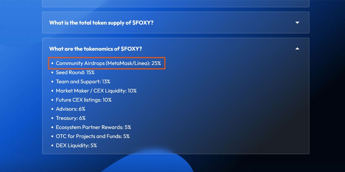 Token Allocation của FOXY