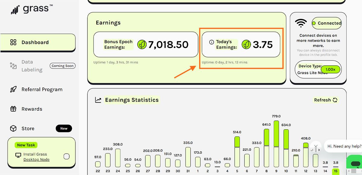 Grass Dashboard