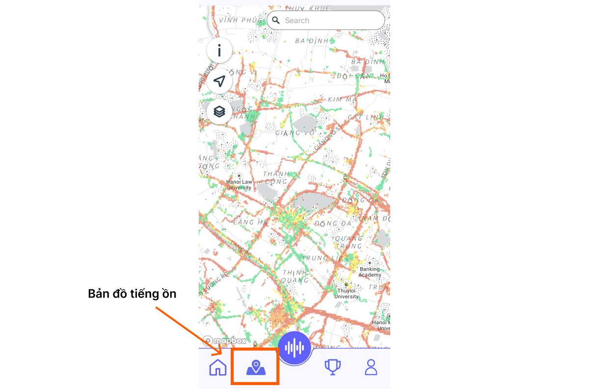 Bản đồ tiếng ồn tại Hà Nội