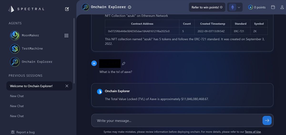 Giao diện Onchain Explorer