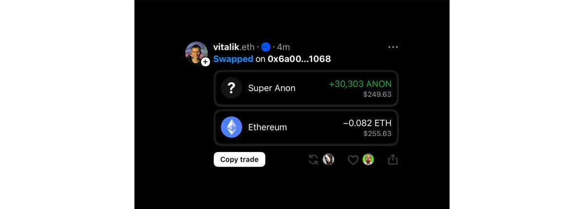 Hình ảnh ví của Vitalik giao dịch ANON