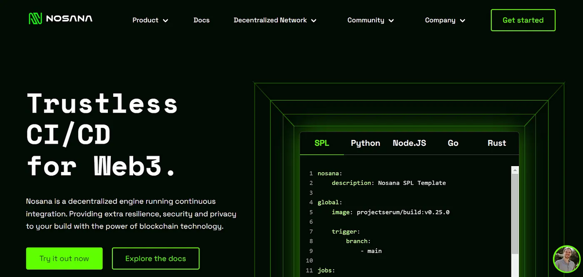 Ban đầu, Nosana phát triển giải pháp CI/CD đề ứng dụng cho Web3