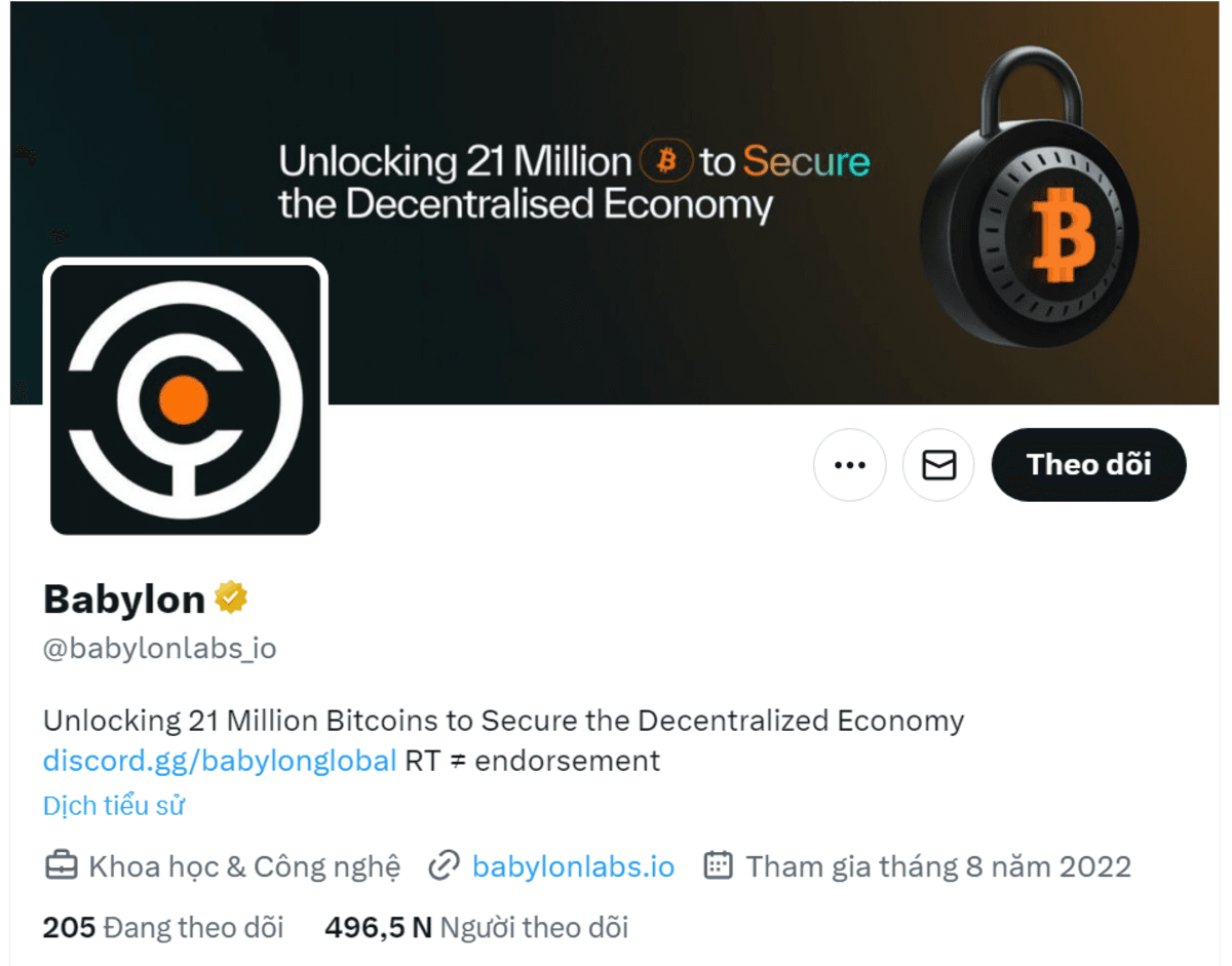 Babylon là nền tảng DeFi cho phép stake Bitcoin