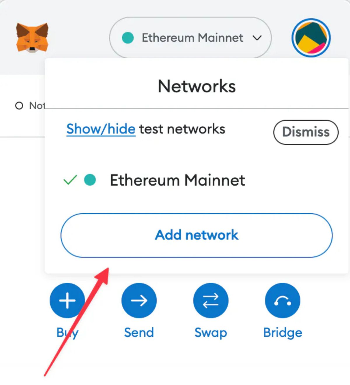 Chọn Add Network