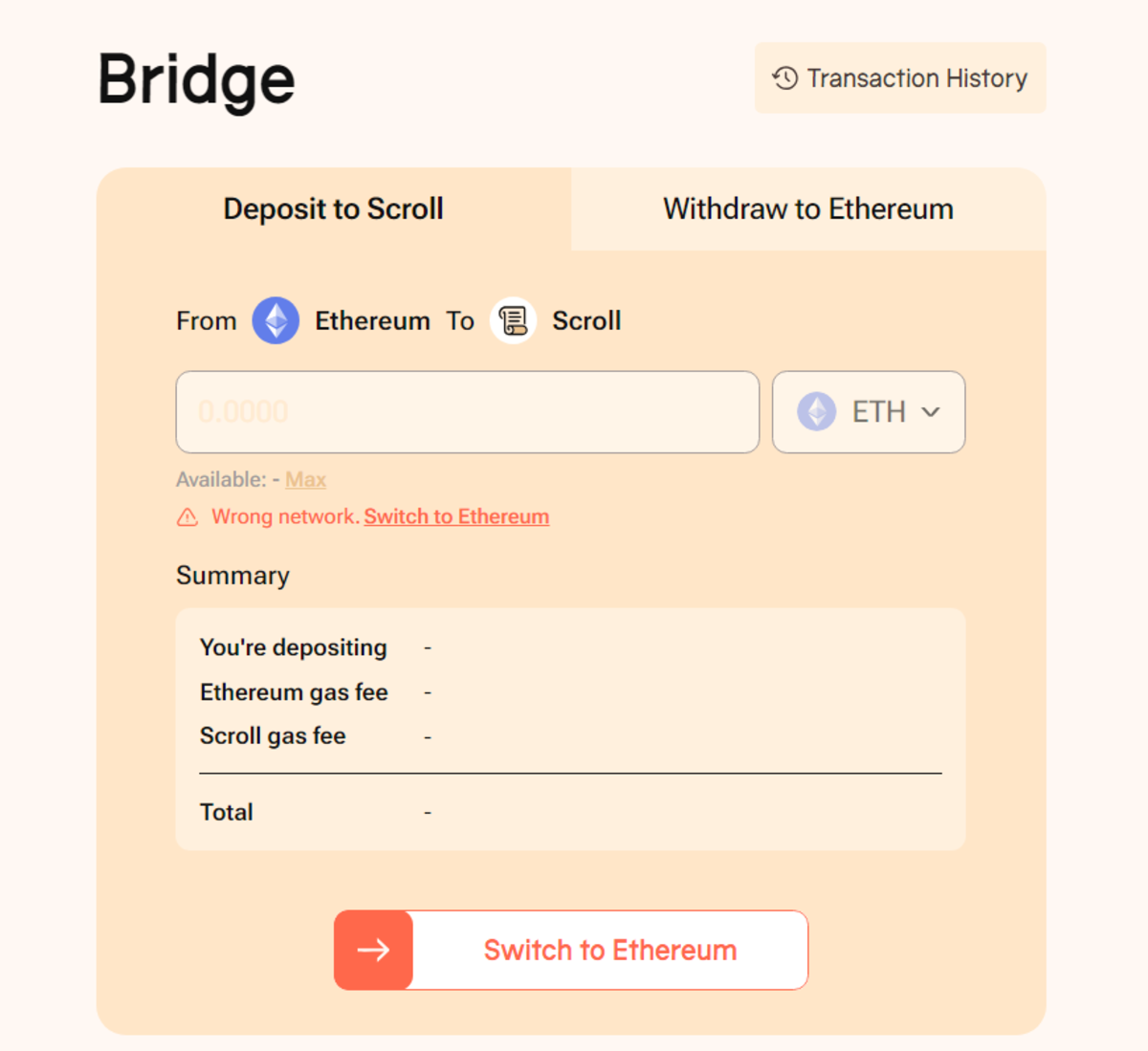 Dễ dàng để di chuyển tài sản giữa Ethereum và Scroll nhờ tính năng bridge