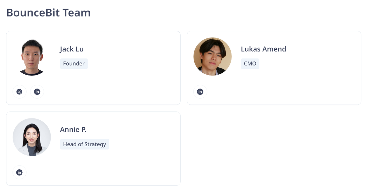 Các thành viên đội ngũ phát triển BounceBit