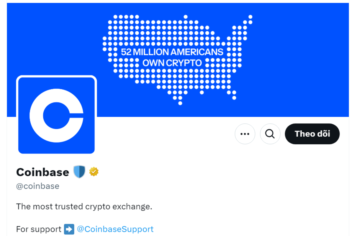 Trang X của Coinbase